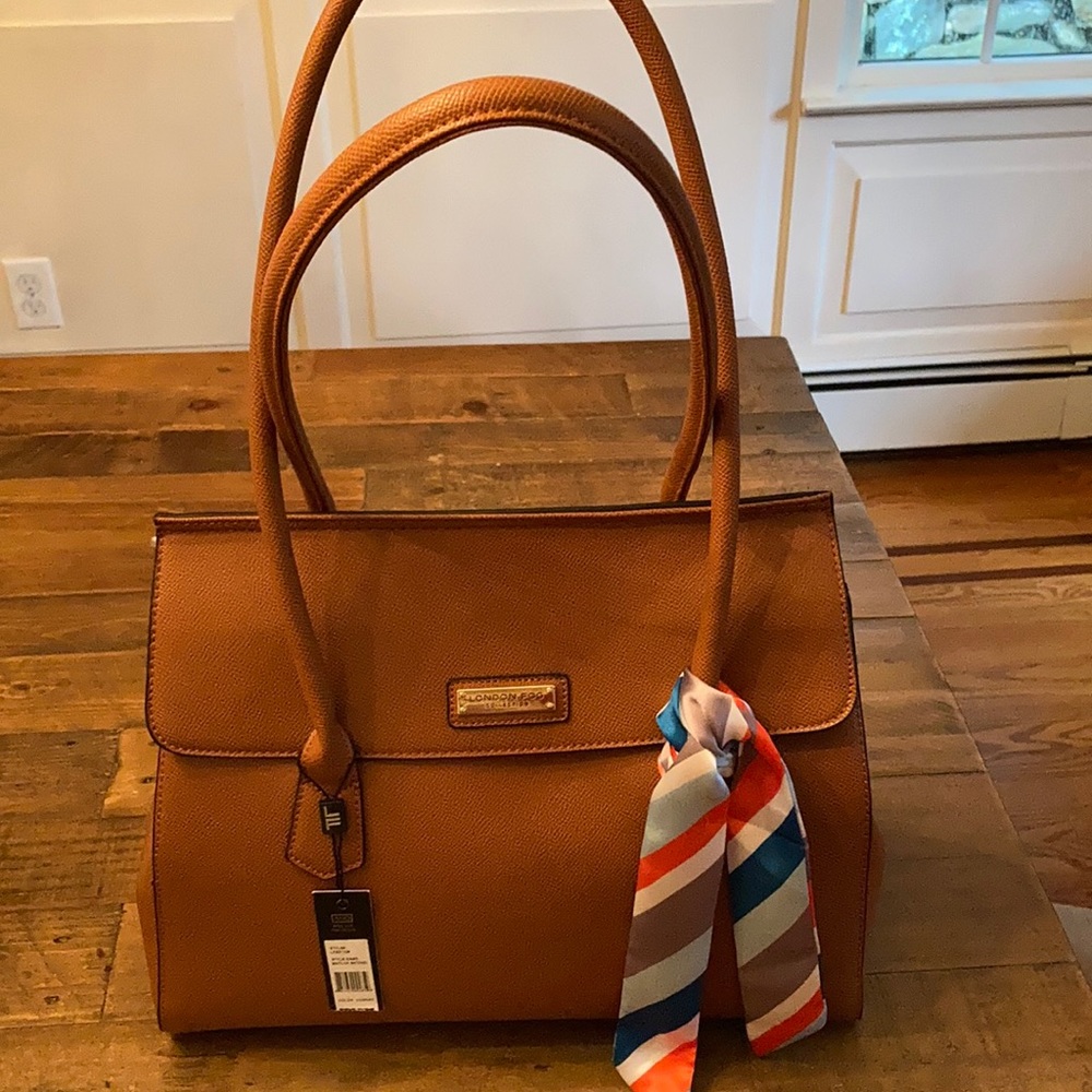 Brown leather London Fog shoulder Bag, BRAND NEW!